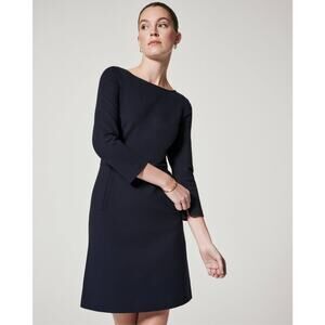 Spanx Women's Classic Black Perfect Shift Dress A-Line Work Dress Size Medium